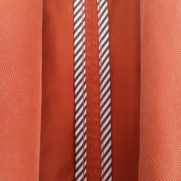 Max Jeans Military Style Drape Long Length Open Front Jacket Dusty Orange - Picture 9 of 10